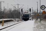 E10 228 mit Sonderzug von Stuttgart nach Regensburg über Nürnberg am 18.12.2022 im Bahnhof Crailsheim