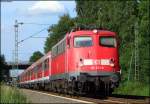 110 373 mit dem RE11596 nach Aachen an Km 26.0 16.7.2009