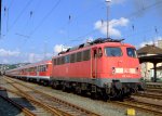 110 436-3 mit Nahverkehrszug steht am 04.09.2010 im Hbf Siegen auf dem Abstellgleis.