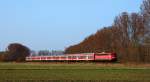 110 446 ist mit RB 38863 von Biblis nach Karlsruhe Hbf unterwegs.