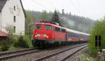 110 487-6 mti dem PF 2710 (Friedrichshafen Stadt-Ringsheim) bei Peterzell 12.5.12