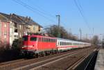 110 406-6 mit dem IC 2335 (Kln Hbf - Norddeich) in Dsseldorf-Oberbilk am 10.02.13  