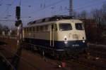 110370 in der Abendsonne im Hauptbahnhof Osnabrück Po am 21.2.1982.