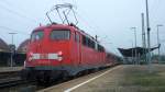 Am 18.7.2011 stand die inzwischen verschrottete 110 416 im Bahnhof Plochingen. 
In wenigen Sekunden dufte sie ihre Regionalbahn nach Tübingen Hauptbahnhof anfeuern. ;)