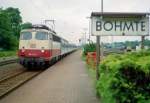 110 494 mit E 3374 (Bremen Hbf–Osnabrck Hbf) am 18.06.1993 in Bohmte