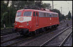 Betriebspause für 110510 am 7.10.1989 im oberen Teil des HBF Osnabrück.