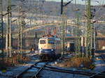 110 383 kam mit dem Rheingold aus Dortmund und ging vom Zug.