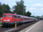 110 416-5 mit einem RegionalExpress von Stuttgart HBF nach Nrnberg HBF am 31.06.07 in Crailsheim.