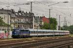 110 469-4 TRI mit NX Ersatzzug in Köln West, am 27.05.2018.