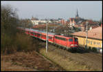 110470 ist hier in Hasbergen am 18.2.2007 um 11.38 Uhr mit dem RB aus Münster auf dem Weg nach Osnabrück.