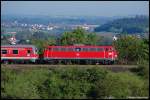 Wenn der Karlsruher Streikt... - 110 425 leistet am Morgen des 13.05.08 Steuerwagenersatz fr RB 37141 von Aalen nach Donauwrth, aufgenommen bei Lauchheim an der Riesbahn (KBS 995). Am Zugschluss luft 110 508 abgebgelt mit.