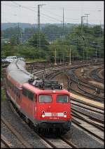 110 484-3 zog am 17.07.2008 eine RB von Donauwrth nach Aalen.
