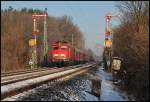 110 483 ist mit ihrer Regionalbahn unterwegs nach Aalen. Aufgenommen bei Goldshfe im Janaur 2009.