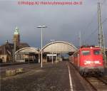 Ungewhnliches Bild am 31.3 2010 im Krefelder Hauptbahnhof.