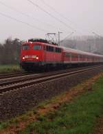Am Mittwoch den 4.4.2012 fhrt dieser RE4-Verstrker in Richtung Aachen.