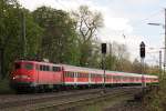 110 435 am 20.4.12 mit einem umgeleiteten RB 35 Verstrker in Ratingen-Lintorf.