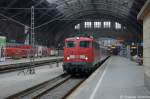 110 469-4 mit dem Pbz 2466 von Leipzig Hbf nach Berlin-Lichtenberg stand im Leipziger Hbf. 04.04.2013