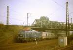 110 124 vor N 7534 Haltern - Essen kurz vor Gelsenkirchen Hbf im September 1979