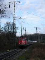 DB 110 406 unterwegs mit IC.

2013-02-02 Köln-West 