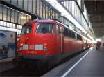 Baureihe 110 460-3 am 08.02.07 im Stuttgarter HBF.