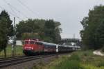 110 491 von BTE mit einem Sonderzug am 2. September 2015 bei Übersee.