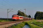 110 491 mit einem Sonderzug am 07.09.2016 bei Langenisarhofen. 