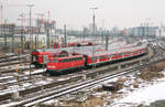 Von der Donnersberger Brücke aus konnte ich 110 347 in einer der Abstellanlagen im Umfeld des Münchener Hauptbahnhofs ablichten.