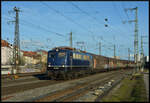 Der Henkelzug mit BYB 110 262-3 am 11.03.2024 in Würzburg.