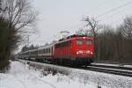 110 236 mit DZ 13225 „Treski“ (Bruxelles-Midi - Zell am See) am 20.02.2010 in Haar (bei Mnchen).