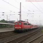 Am 8.8.2009 zog 110 231 einen Pilgersonderzug in den Bahnhof von Duisburg:  Weitere Bilder auf meiner neuen Homepage http://rheinruhrexpress.de.tl/