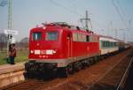 110 167 mit RE 4545 (Uelzen–Gttingen) am 30.03.1999 in Isernhagen