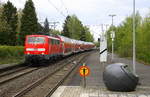 111 129 DB kommt mit einem RE4 von Düsseldorf-Hbf nach Aachen-Hbf und kommt aus Richtung Neuss-Hbf,Mönchengladbach-Hbf,Rheydt-Hbf,Wickrath,Beckrath,Herrath und fährt in Erkelenz ein und