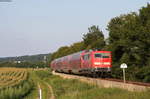 218 431-5 und 111 131-9 mit dem DbZ ***** (Horb?-Stuttgart Hbf) bei Kilchberg 22.8.17