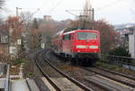 Ein Nachschuss von der 111 111 DB  schiebt den RE4 aus Aachen-Hbf nach Dortmund-Hbf und kommt aus Richtung Aachen-Hbf und hilt in Aachen-Schanz und fährt dann weiter in Richtung Aachen-West,Laurensberg,Richterich,Kohlscheid,Herzogenrath,Palenberg,Zweibrüggen,Frelenberg,Geilenkirchen,Süggerath,Lindern,Brachelen,Hückelhoven-Baal,Baal,Erkelenz, Herrath,Beckrath,Wickrath,Rheydt-Hbf,Mönchengladbach-Hbf. 
Aufgenommen vom Bahnsteig von Aachen-Schanz.
Am Morgen vom 22.11.2018.