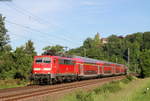 111 073-3 mit dem RE 19411 (Stuttgart Hbf-Aalen Hbf) bei Lorch 2.6.19