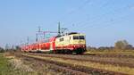 DB Gebrauchtzug 111 212 mit Leerzug Hamburg-Langenfelde (3Wagen)/Bremen (1Wagen)  - Münster (Westf) (Diepholz, 24.03.2022).