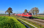 111 092 mit einem RE am 15.11.2022 bei Langenisahofen.