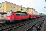 DB 111 105-3 vor Regionalexpress nach Frankfurt(M) am 12.9.2008 in Fulda.