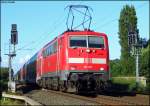 111 125 mit dem RE10428 nach Aachen Hbf am Esig Geilenkirchen 19.6.2009