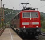 111 113 mit dem RE10427 nach Dortmund bei der Einfahrt in bach-Palenberg 1.9.09