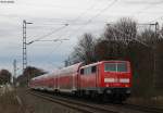 Der RE10421 nach Dortmund mit Schublok 111 158 an der ehem.