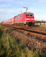 Freitag den 20.8.2010 schiebt 111 154-1 diesen RE4 Zug in Richtung Mnchengladbach.