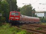 111 013-9 zieht am 03.09.2010 den RE9 von Aachen Hbf nach Gieen.