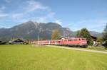 111 026 am 23.09.10 kurz nach Garmisch-Partenkirchen