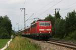 111 037 mit RE 30011 am 17.07.2010 bei Freilassing.