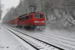 111 129 schiebt Dostowagen nach Dortmund am 30.11.10