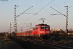 RB 38864 (Karlsruhe Hbf-Mannheim Hbf) mit Schublok 111 072-5 bei Wiesental 2.3.11