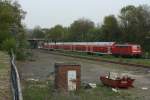 RE 10426 mit 111 111 in Lindern am 11.04.11