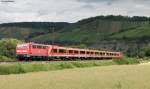 111 217-6 und *** mit dem RE 4608 (Wrzburg Hbf-Frankfurt(Main)Hbf) bei Himmelstadt 23.6.11