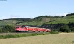 111 223-4 und *** mit dem RE 4607 (Frankfurt(Main)Hbf-Wrzburg Hbf) bei Himmelstadt 24.6.11